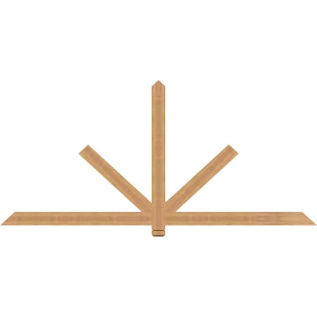 Ekena Millwork Kennewick Timber Gable Bracket, Western Red Cedar, 84"W x 38"H x 1 1/2"D x 3 1/2"F, 11/12 Pitch GBW084X38X0204KEN00SWR